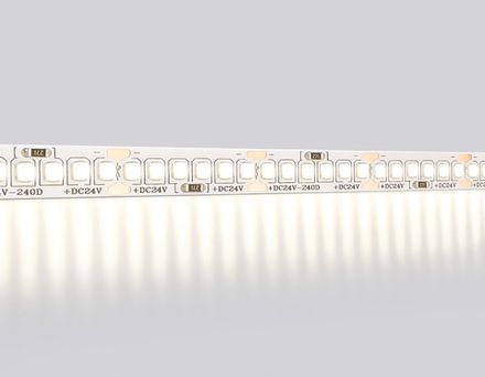 Светодиодная лента GS3502 2835 240Led /22W m/ 24V IP20 4500K/ 5000*10*1.2mm/ кратность резки 25mm (2 конт.)