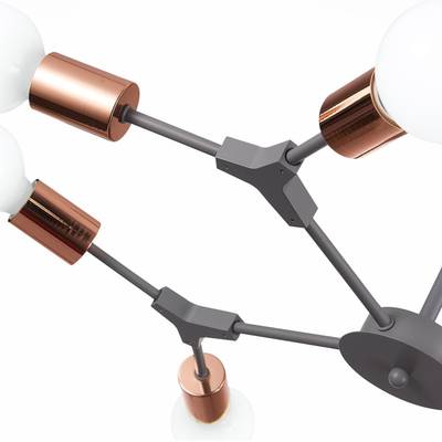 SLE106403-08 Люстра подвесная Серый, Розовое золото E27 8*60W