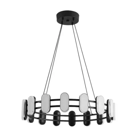 8342/35L LEDIO LN26 226 черный/белый металл/акрил Люстра подвесная LED 35W 4000K 220V OVELA