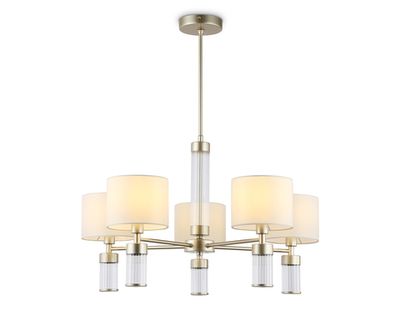 Светильник подвесной LH71301/5 CGD/WH золото/белый E14/5 max 40W D680*740