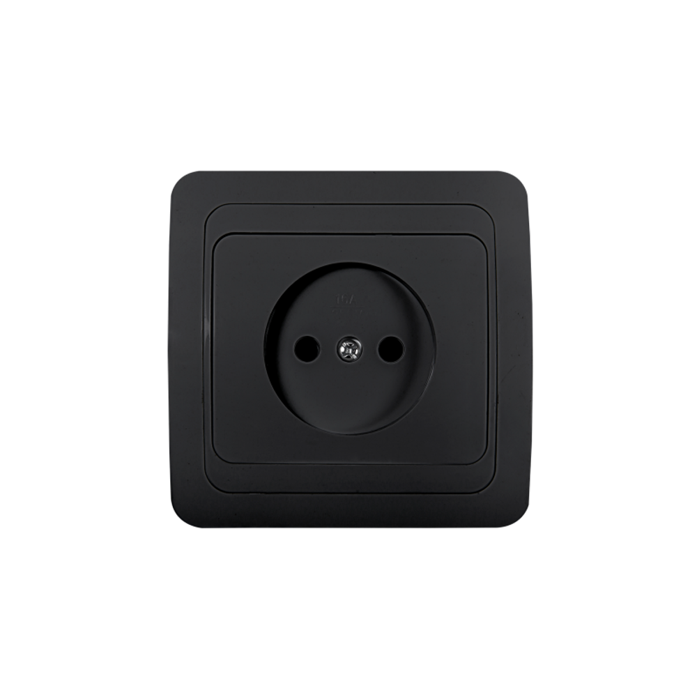 Розетка 1-м CLASSICO 2022B черн. IN HOME 4690612061092