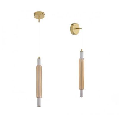 8259/15WCL LEDIO LN26 золото/амбер, металл/акрил/стекло Бра/подвес LED 15W 4000К 220V TRENDY