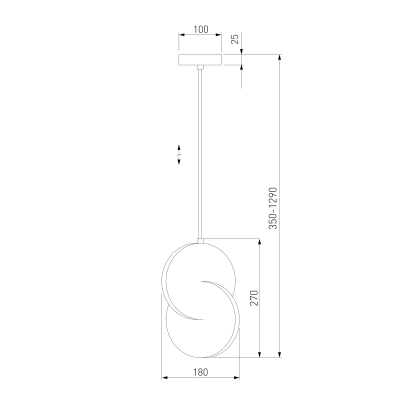 Подвесной светильник 50225/1 LED золото, LED