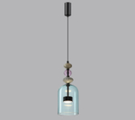 5046/12L L-VISION ODL24 369 черный/голубой/металл/стекло/керамика Подвес LED 12W 4000К 1400Лм PALLETA