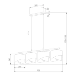 Подвесной светильник 4822 Grant White, E27х4