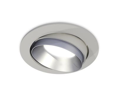 Комплект встраиваемого поворотного светильника XC7653023 SGR/MCH серый песок/хром матовый MR16 GU5.3 (C7653, N7033)