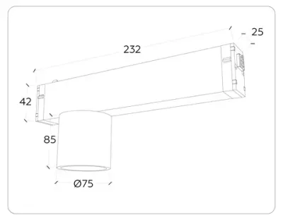 Светильник светодиодный диммируемый для шинопровода Magnetic 220V GL1241 WH белый IP20 7W 3000K-6400K 24° D75*85 (Без ПДУ)