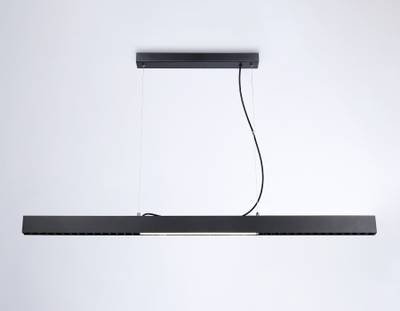 Подвесной светодиодный светильник FL5966 BK черный 48W 4200K 1200*35*1305 (Без ПДУ)