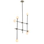 SL429.403.06 Светильник подвесной ST-Luce Черный, Золото/Белый G9 6*3W