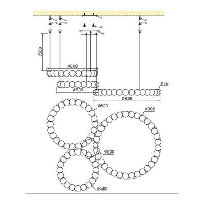 Люстра подвесная Aurelia FL1200-30P, LED