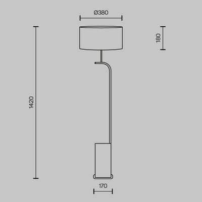 Напольный светильник (торшер) Glamping E14x3, MOD437FL-03B. TM Maytoni