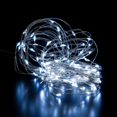 Светодиодная гирлянда нить "Роса" белый 10м IP20 400-008 белый, LED