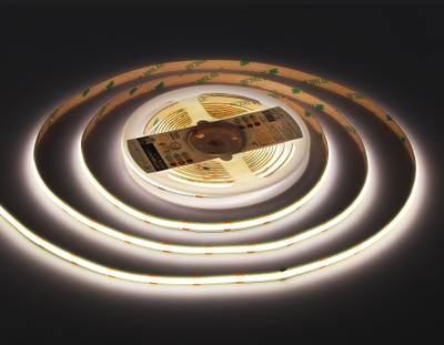 Светодиодная лента GS4901 COB 608Led/ 12W m/ 24V IP20 CCT 3000-6500K/ 5m*8mm*2.2mm кратность резки 26,31mm (3 конт.)