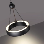 359396 OVER NT24 278 черный Светильник подвесной светодиодный, длина провода 2м IP20 LED 12W вниз/5W вверх 220V 1360Лм 3000K TURN