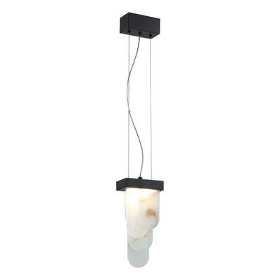 5438/12L HIGHTECH ODL_EX25 101 черный/металл/ смола под алебастр /акрил Подвес LED 12W 3000K 1489Лм FOROS