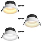 359557 WIR NT25 500 белый Светильник встраиваемый с переключателем цв. температуры IP44 LED 30W 220-240V 3000К\4000К\6000К CLARA