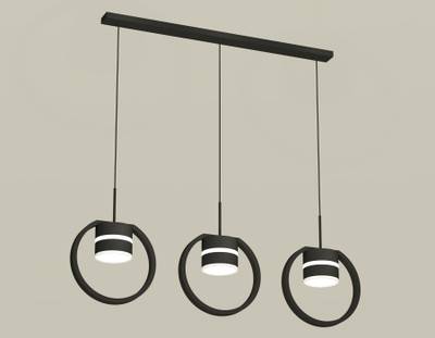 Комплект подвесного светильника с акрилом XB9107153/3 SBK/FR черный песок/белый матовый GX53 (C9107, N8445)