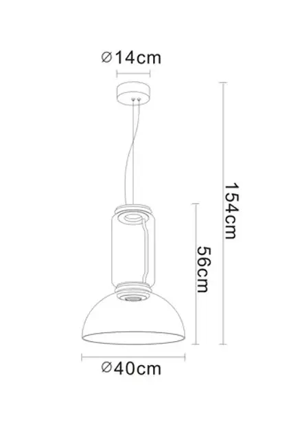 Подвесной светильник Divinare TRUMPET 1242/06 SP-18, 1хLED