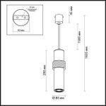 4738/5L L-VISION ODL20 473 черный/золотой Подвес GU10 5W 220V AFRA