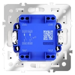 VLS020102 Выключатель встраиваемый VOLTUM S70 двухклавишный 10А, (белый матовый). (ТМ Maytoni)