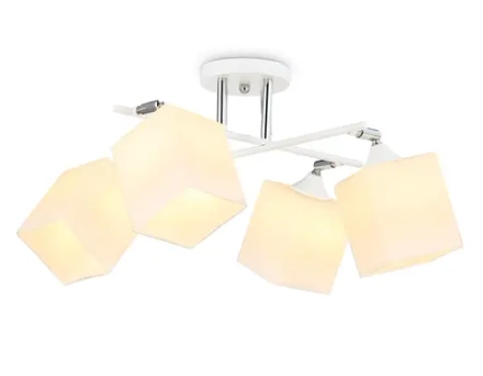 Светильник подвесной TR303083/4 WH/CH/FR белый/хром/белый матовый E27/4 max 40W 620*620*260
