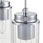 8102/3A COMFI LN26 408 хром/прозрачный металл/металл Подвес Е14 3*40W 220V ISHA