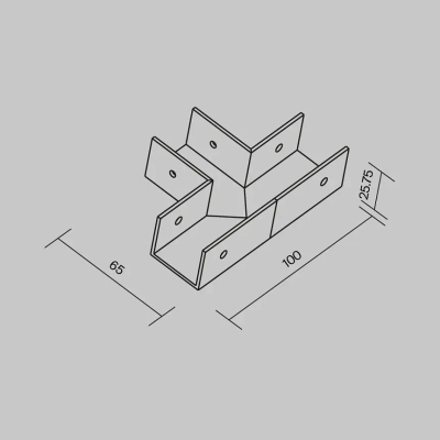 Коннектор T-образный для профиля Elasity IP, O-TR001-TC. TM Maytoni