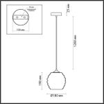 5284/1 SUSPENTIONI LN23 134 хром, серый Подвес E27 1*60W 220V MONTY