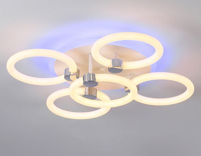 Светильник светодиодный потолочный FA3841/4+1 WH белый 70W 3000K-6400K+RGB D538*115 (ПДУ РАДИО 2.4G)