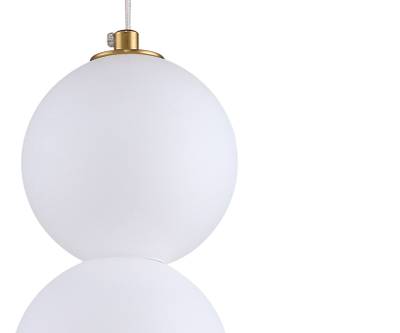 07627-3,01 Подвес Мони белый d10 h130 Led 18W (4000K) (высота корпуса 30) (белые матовые плафоны)