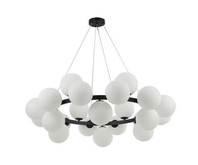 Люстра Сида черный d104 h200 E14 24*10W