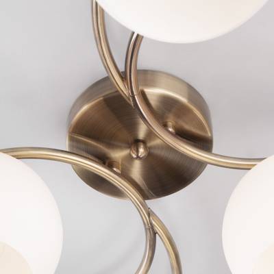 Потолочная люстра с плафонами 30144/4 античная бронза