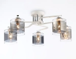 Светильник потолочный TR303219/5 WH/CH/SM белый/хром/дымчатый E27*5 max 60W D580*250