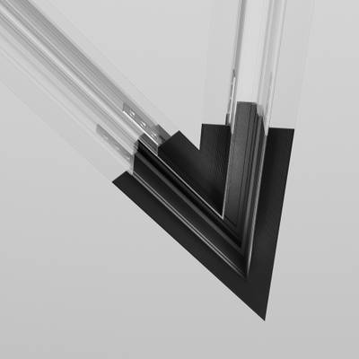 Коннектор угловой 45° Exility встраиваемый под ГКЛ 9,5мм, черный, TRA034CLS-42B. TM Maytoni