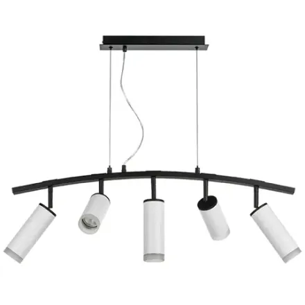 LR7353628630 Люстра RULLO 5х50W GU10 ЧЕРНЫЙ/БЕЛЫЙ (571735+214436-2+214486-3+202430-5)