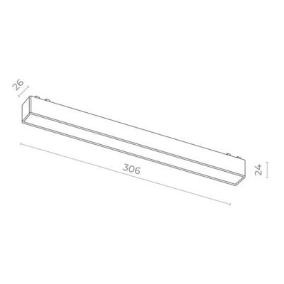 ST674.446.15 Магнитный трековый светильник Черный LED 1*15W 4000K 1 300Lm Ra>90 >90 IP20 L315xW26xH25 48V