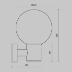 Уличный настенный светильник (бра) Смелый / Bold E27х1 60Вт IP54, O598WL-01B. TM Maytoni