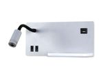 Настенный светодиодный светильник с полкой, выключателем и USB портом FW292 GR/BK серый/черный LED 4200K 5W+3W 260*150*110