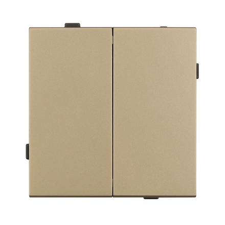 Механизм выключателя двухклавишный непроходной SWT-TENDO-MK02-SFPL-GD (230V, 10A) (Arlight, -)