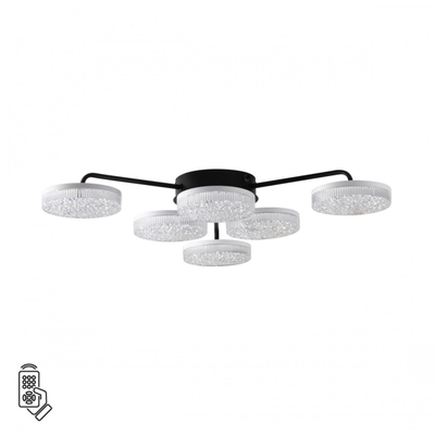 8236/6CL LEDIO LN25 000 черный, металл/акрил Люстра потолочная с ПДУ LED 85W 3000-6000К 220V DIDANA