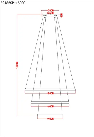 Подвесная люстра Arte Lamp ORIONE A2182SP-160CC, 1хLED