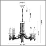 5063/6 CLASSIC ODL24 647 золото/прозрачный/металл/хрусталь Люстра E14 6*40W CAPEL