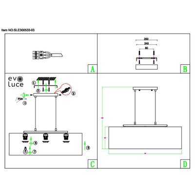 SLE300533-03 Светильник подвесной Никель/Серый, Серебристый E27 3*40W