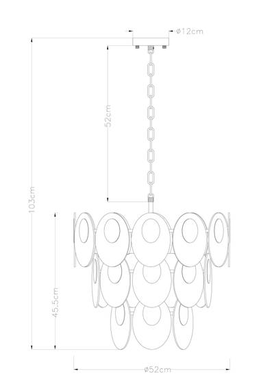 Подвесная люстра Arte Lamp ROSABELLA A4067LM-7CC, 7хE14