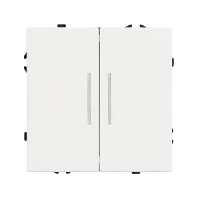 Механизм выключателя двухклавишный проходной LED SWT-NOBE-MKP2-SFPL-L-WH (230V, 10A) (Arlight, -)
