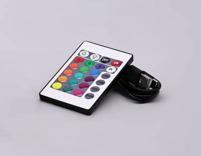 Атмосферная светодиодная напольная лампа с пультом DE8387 BK черный LED RGB 3W (ПДУ RGB)