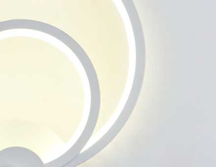 Настенный светодиодный светильник с выключателем FL419 WH белый LED 4200K 20W 240*190*80