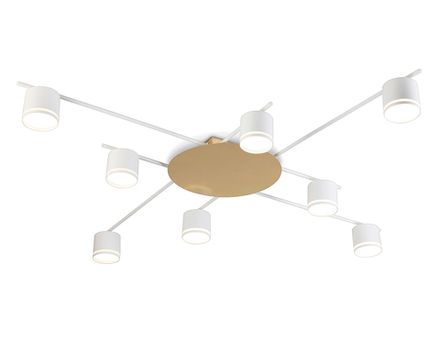 Светильник потолочный FL51759/8 WH/GD белый/золото GX53/8 max 12W 870*870*95