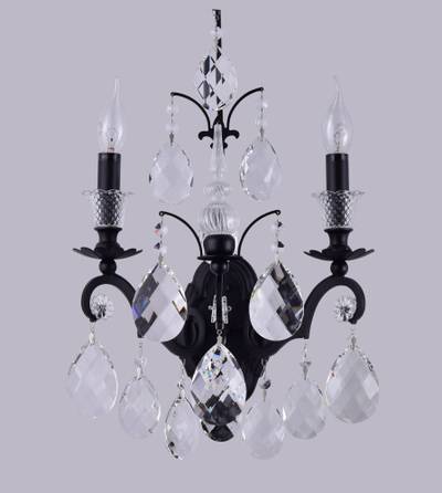 Бра Crystal Lux MAGNIFICO AP2 BLACK/TRANSPARENT 2310/402