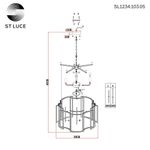 SL1234.103.05 Люстра подвесная ST-Luce Никель/Прозрачный, Никель E14 5*60W